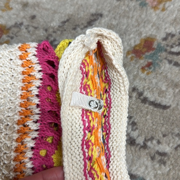 Zara Multi‎ Color Cream Crotched Cropped Cap Sleeve Top - medium - Picture 14 of 17